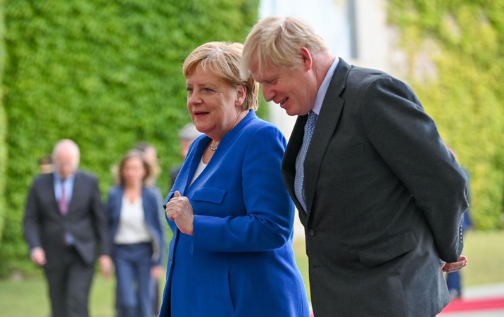 Angela Merkel ir Borisas Johnsonas