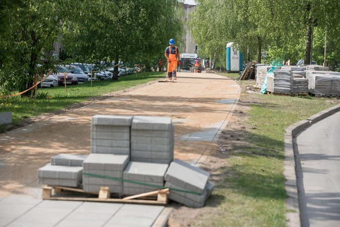 Šeškinėje tiesiamas naujas dviračių ir pėsčiųjų takas