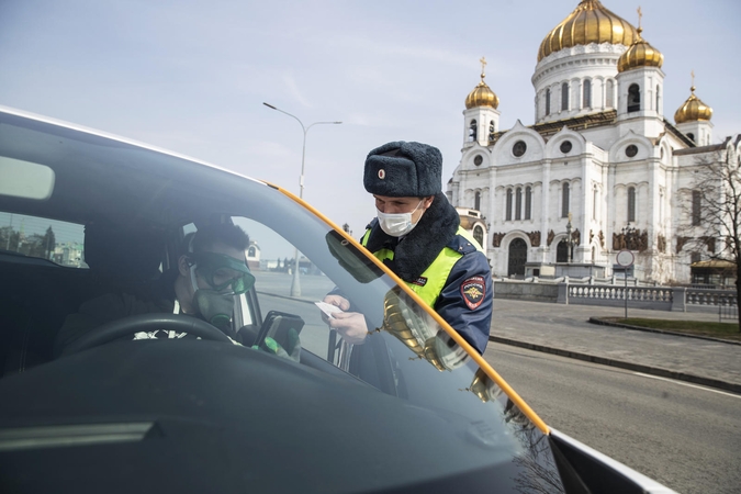 Naujų koronaviruso atvejų skaičius Rusijoje per parą išaugo 16 proc.
