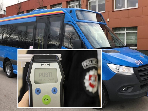 Klaipėdoje autobusą vairavo visiškai girtas vairuotojas