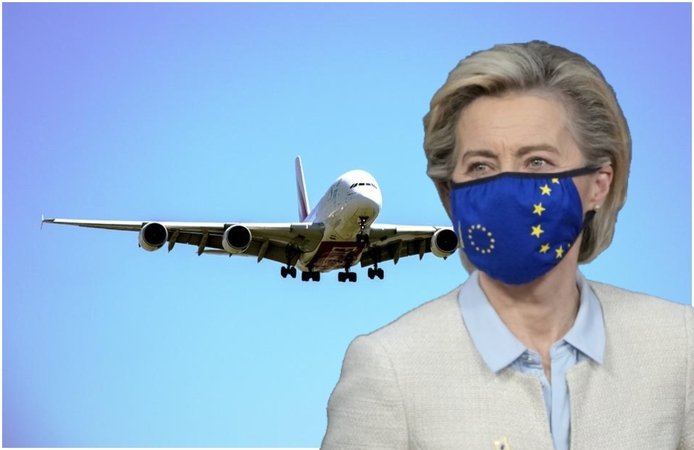U. von der Leyen sulaukė kritikos dėl 19 minučių skrydžio lėktuvu