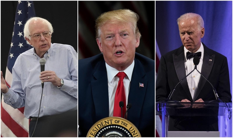 D. Trumpas savo pagrindiniais konkurentais rinkimuose laiko B. Sandersą ir J. Bideną