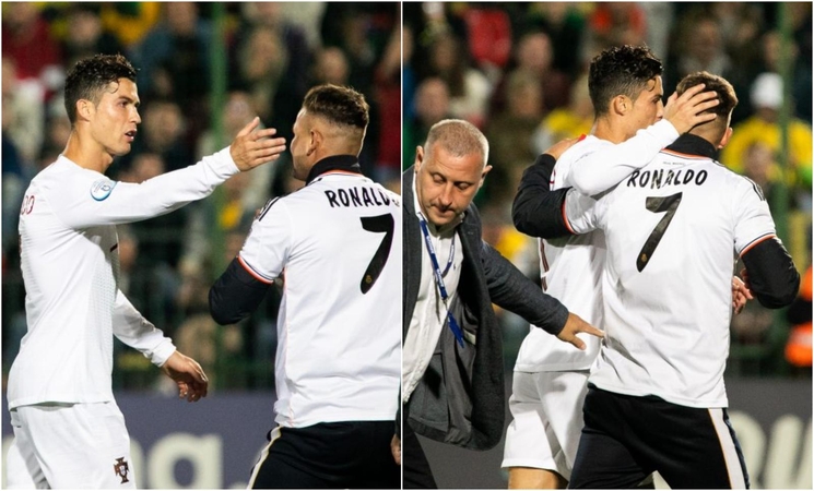 Paaiškėjo, kokio dydžio bauda skirta į aikštę pas C. Ronaldo bėgusiam aistruoliui