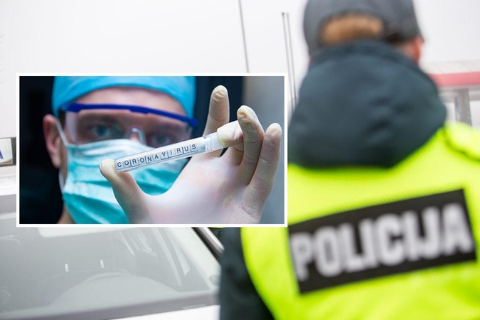 Virusas baisus ir policijai: po ligonio gaudynių pareigūnai priversti izoliuotis