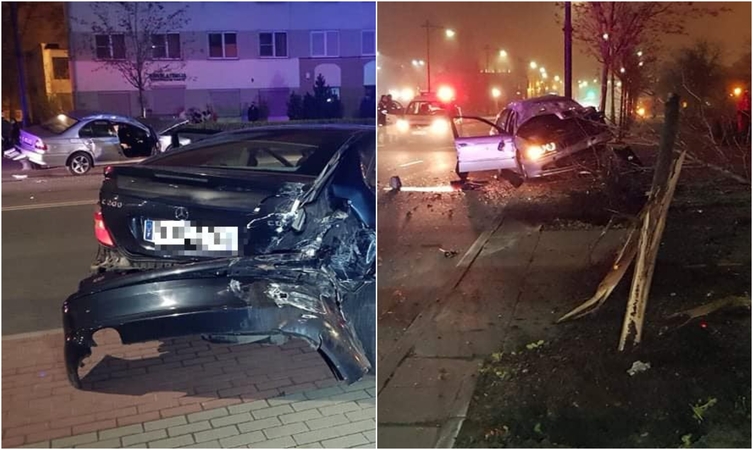 Pilies gatvėje – naktinis BMW šou: taranavo mersedesą