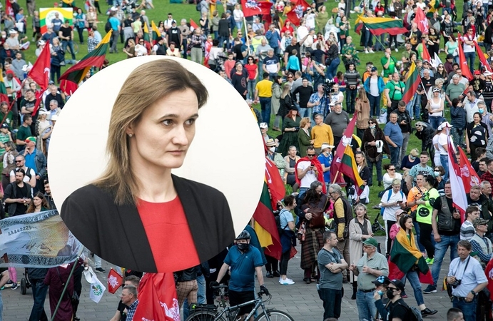 V. Čmilytė-Nielsen: mitingo iniciatoriams subūrus tūkstantinę minią, verta pagalvoti apie kitą vietą