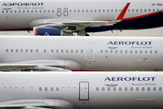 Rusijos „Aeroflot“ nuo kovo 8 dienos stabdo visus skrydžius į užsienį
