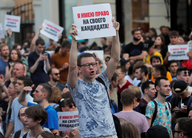 Maskvos valdžia leido surengti opozicijos mitingą: rems neįregistruotus kandidatus