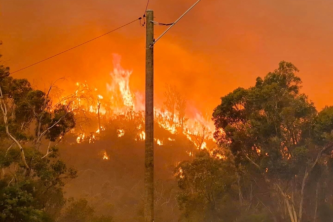 Australija: didelis gaisras sunaikino daugiau kaip 6 tūkst. hektarų miško ir dešimtis namų