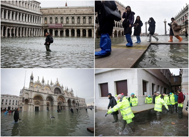 Venecija įtampoje: ruošiamasi dar vienai potvynio bangai 