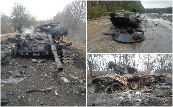 Ukrainos kariuomenė skelbia sunaikinusi Rusijos technikos koloną
