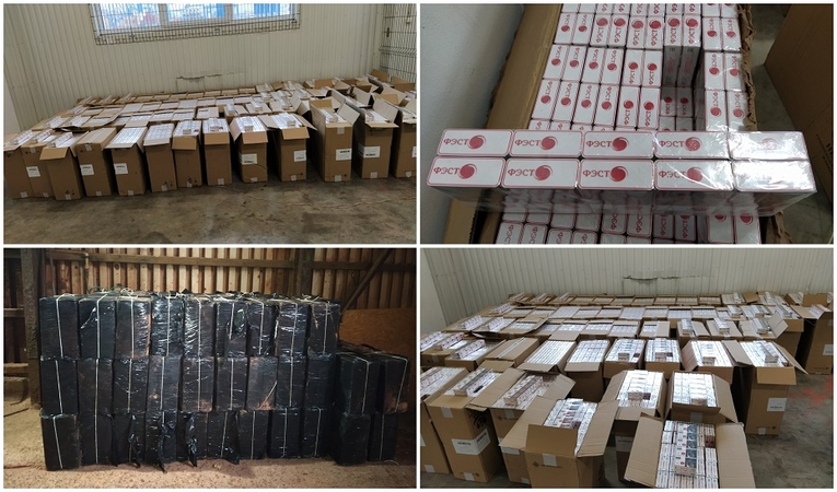 Į Klaipėdą su trąšomis iš Baltarusijos atvykusiame traukinyje aptikta nelegalių cigarečių