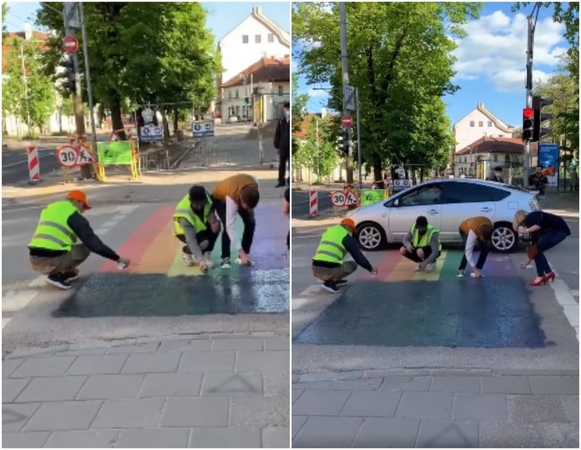 Aistros dėl LGBT simbolikos: tarp užpurškusių vaivorykštę – Šeimos gynimo maršo organizatoriai
