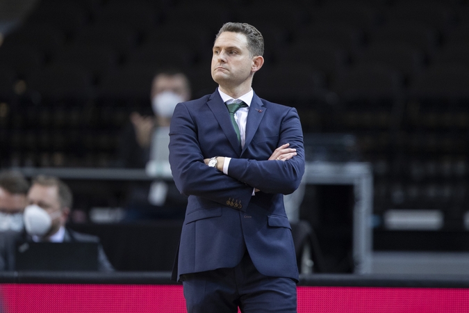 Po „Žalgirio“ pasiutpolkės Kėdainiuose M. Schilleris džiaugėsi į aikštelę sugrįžusiu M. Blaževičiumi