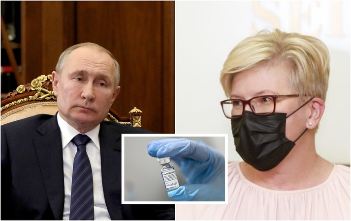 I. Šimonytė: V. Putinas „Sputnik V“ vakciną pasauliui siūlo kaip dar vieną hibridinį ginklą