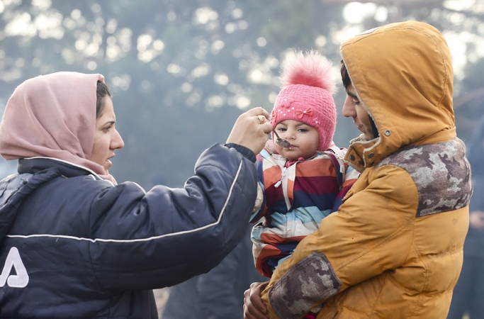 Lenkija: migrantų stovykloje – 1,5 tūkst. žmonių