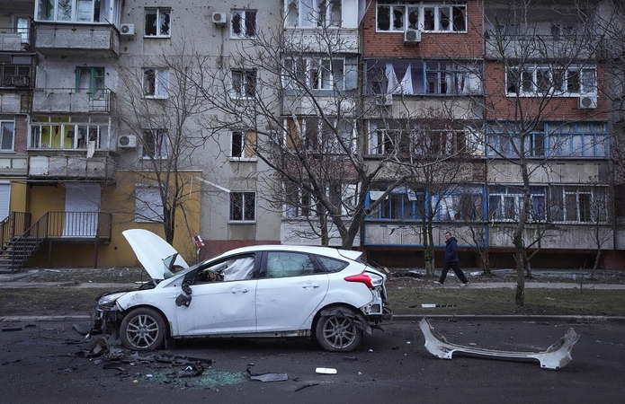 Meras: Rusijos pajėgos mėgina blokuoti Ukrainos uostamiestį Mariupolį