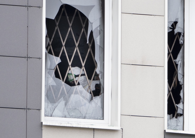 Sankt Peterburgo ligoninėje kilus gaisrui gyvybių neteko mažiausiai penki žmonės
