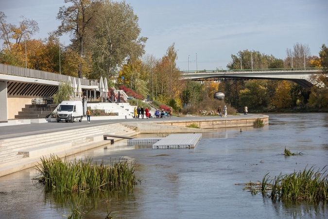 Likusi Neries krantinės rekonstrukcijos darbų dalis bus užbaigta pavasarį