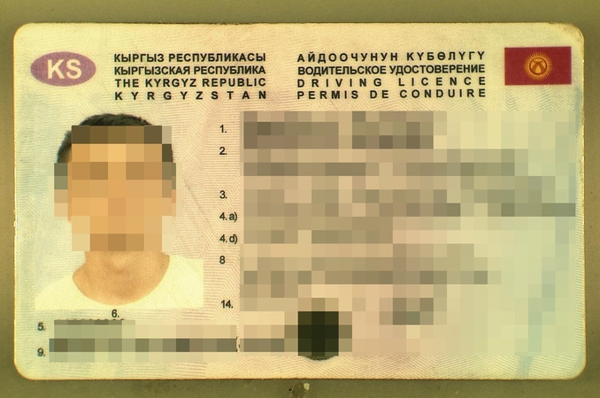 Šalčininkuose sulaikytas, įtariama, suklastotą vairuotojo pažymėjimą turėjęs kirgizas