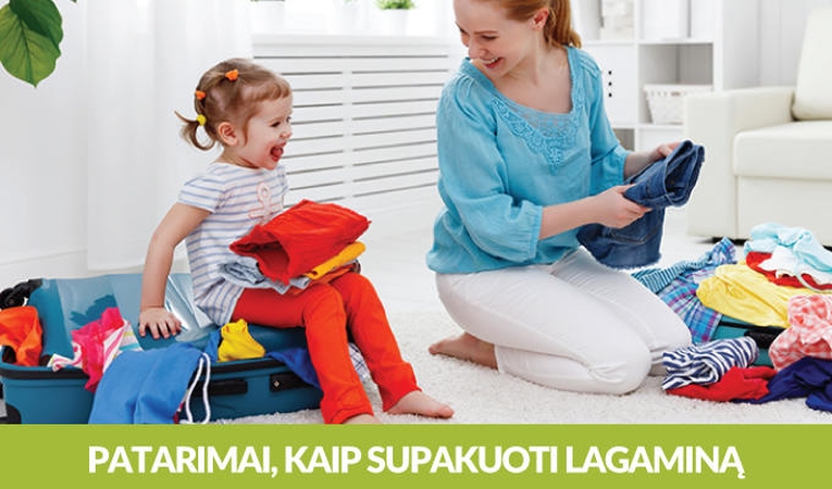 Kaip teisingai supakuoti lagaminą?