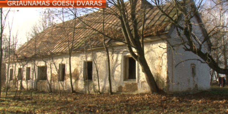 Griaunamas XIX a. tautos atgimimo centru buvęs Goesų dvaras