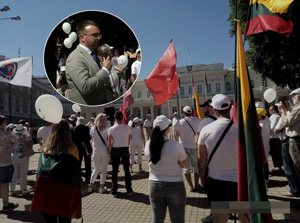 Maršo dalyvius sveikinęs P. Mačiulis: norėjo ateiti ir prezidentas, slėptis būtų buvę negražu