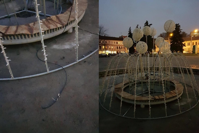 Kaunietis piktinasi: kalėdinės dekoracijos – jau niokojamos