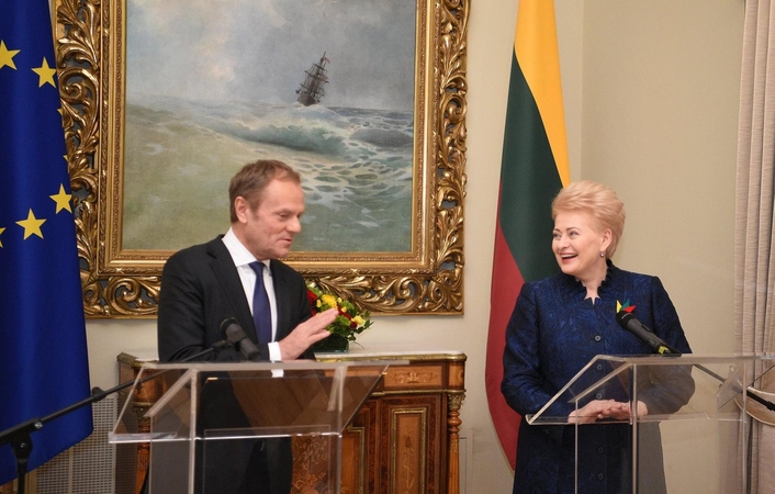 Donaldas Tuskas ir Dalia Grybauskaitė