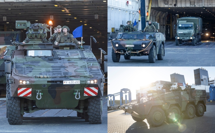 Į Klaipėda atvyko pirmieji Lietuvoje dislokuojamos vokiečių brigados kariai