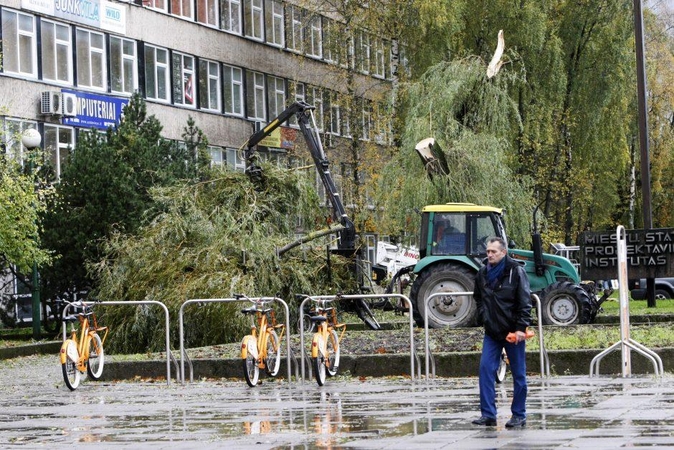 Lietus ir šlapdriba toliau stabdo darbus