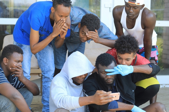 Kraujo centras Rukloje skiepys migrantų šeimas