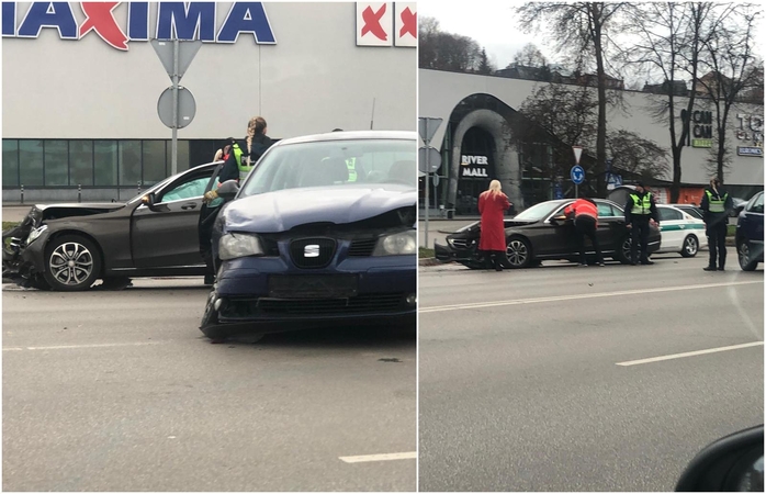 Per avariją Jonavos gatvėje nukentėjo net ir vietoj stovėjęs BMW