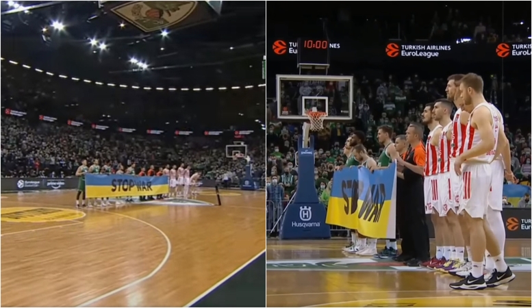 „Žalgirio“ sirgaliai nušvilpė Rusijos karo Ukrainoje nepasmerkusius serbus
