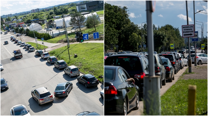 Kaunietis: tokių milžiniškų eilių prie mobilaus patikros punkto dar nebuvau matęs