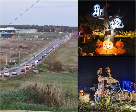 Į Helovino parką traukiantys žmonės užkimšo kelią: kaip grįžti namo?