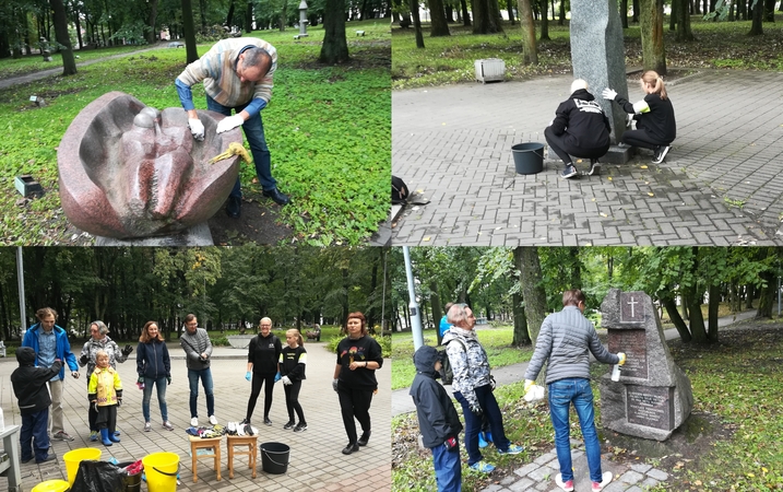 Klaipėdiečiai ėmėsi šveisti skulptūras
