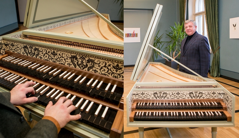 Raktas: J.Krėpšta džiaugėsi, kad naujasis muzikos instrumentas atvers daugiau galimybių.