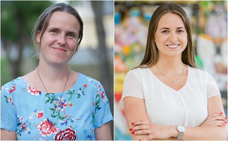 Laura Unikauskaitė-Aleknienė (kairėje) ir Monika Straupytė (dešinėje)