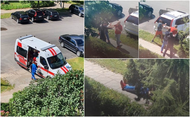 Drama Šilainiuose: trankios draugų išgertuvės daugiabučio kieme baigėsi kruvinais smūgiais