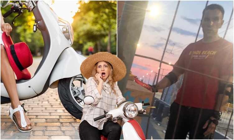 Dviračių taku motorolerį vairavusi mergina sulaukė nepažįstamojo akibrokšto