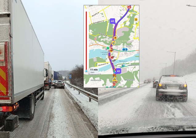 Žiema į Kauną sugrįžo dar tik viena koja: gatvėse – jau pavojinga, bet paramedikai ramūs