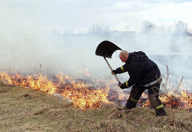 Sekmadienį ugniagesiai vos spėjo suktis: daugiausiai kartų lėkė gesinti pievų