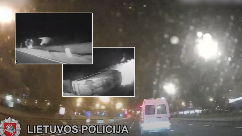 Pamatykite: vaiko vairuoto automobilio gaudynės Klaipėdoje (vaizdo įrašas)