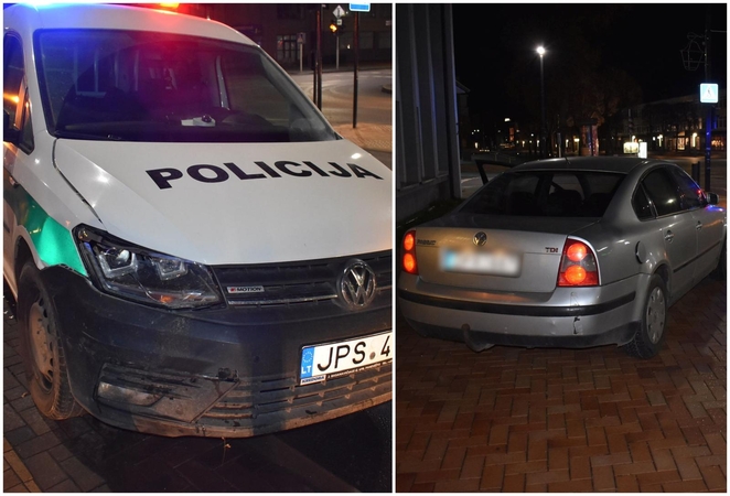 Tėvo automobilį pavogęs 16-metis sprukdamas nuo pareigūnų apgadino jų mašiną