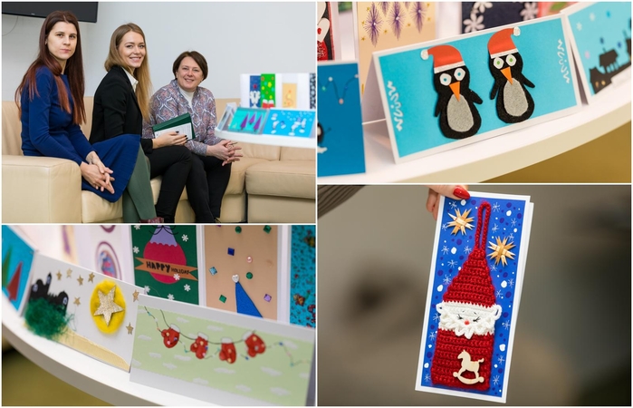 Papildymas: socialinės akcijos jubiliejaus proga, vaikai iš Marijampolės pasiuvo žaisliukus eglutei papuošti.