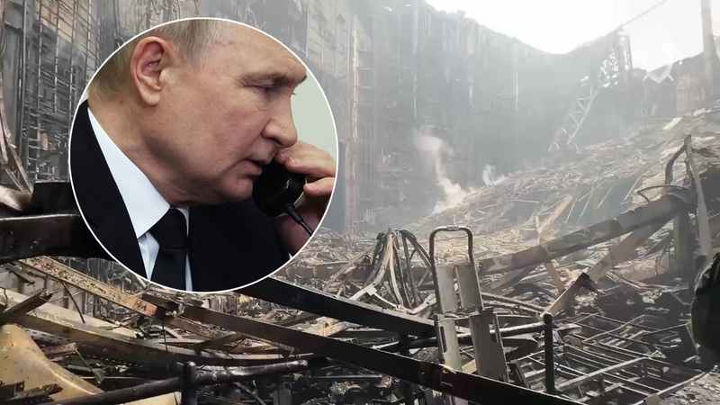 V. Putinas pareiškė, kad esą Ukraina buvo paruošusi „langą“ teroristams iš „Crocus City Hall“
