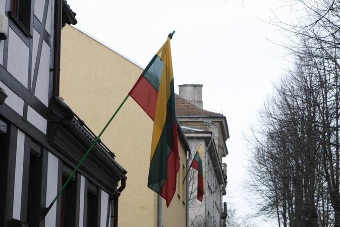 Palangoje – trispalvės vagystė