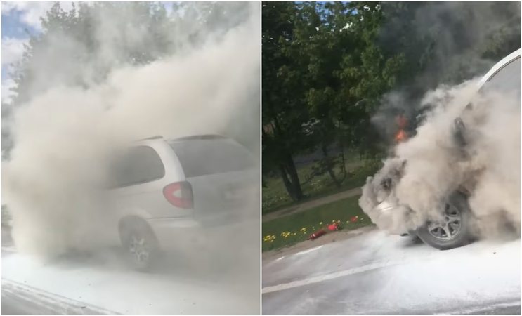 Raudondvario plente „Chrysler“ virto fakelu: labiausiai gąsdino viena detalė