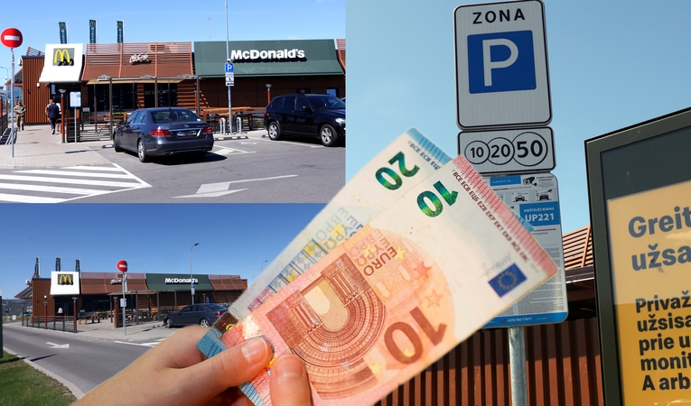 Apkarto pusryčiai „McDonald'e“: už aikštelėje praleistą pusvalandį – 30 eurų 